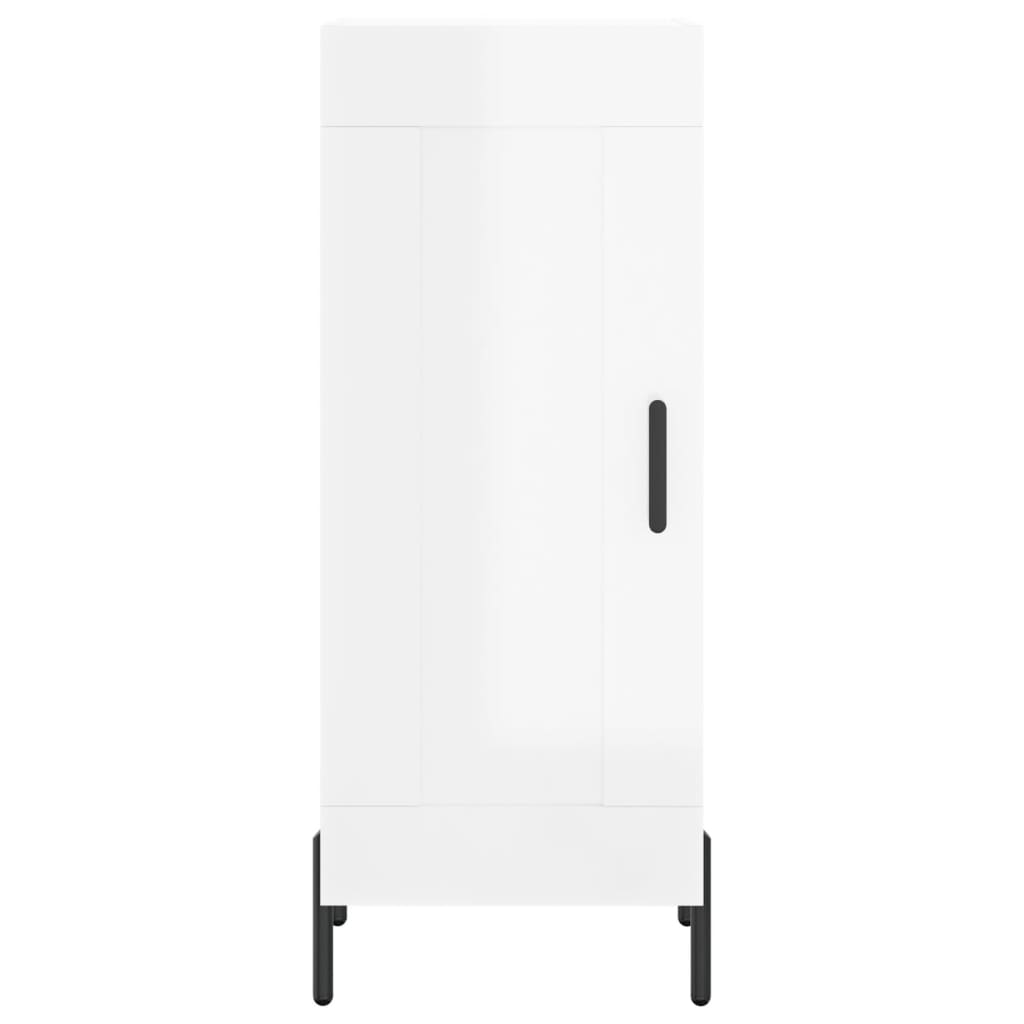 vidaXL Ντουλάπι Γυαλιστερό Λευκό 34,5x34x90 εκ. Επεξεργασμένο Ξύλο