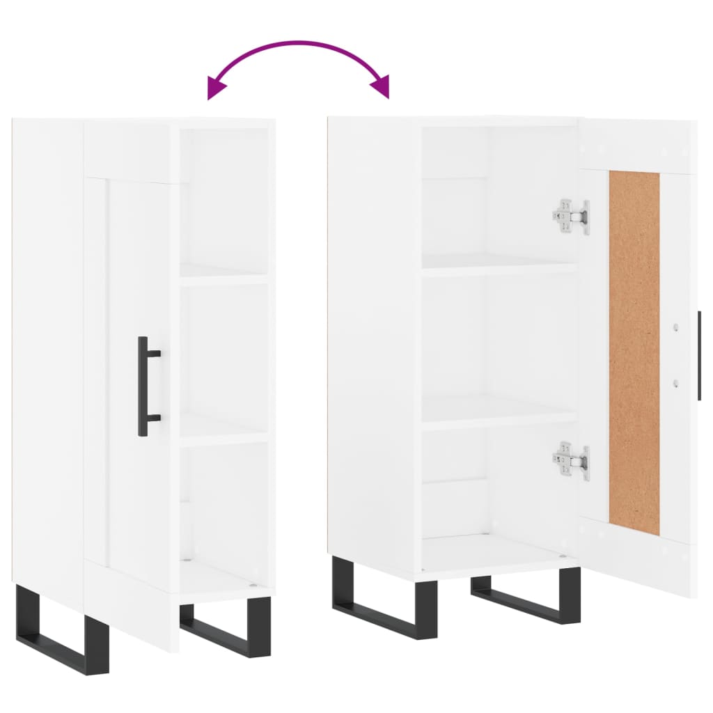 vidaXL Ντουλάπι Λευκό 34,5 x 34 x 90 εκ. από Επεξεργασμένο Ξύλο