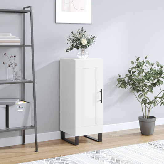 vidaXL Ντουλάπι Γυαλιστερό Λευκό 34,5x34x90 εκ. Επεξεργασμένο Ξύλο