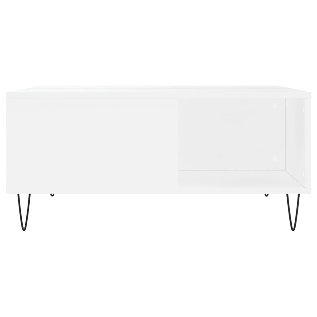 vidaXL Τραπεζάκι Σαλονιού Λευκό 80 x 80 x 36,5 εκ. Επεξεργασμένο Ξύλο