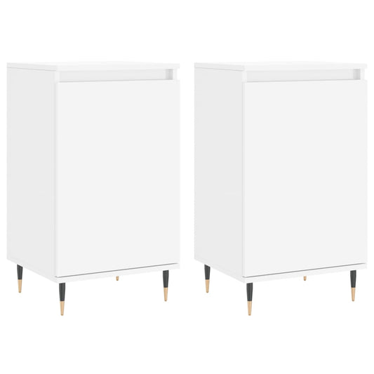 vidaXL Ντουλάπια 2 τεμ. Λευκά 40 x 35 x 70 εκ. από Επεξεργασμένο Ξύλο