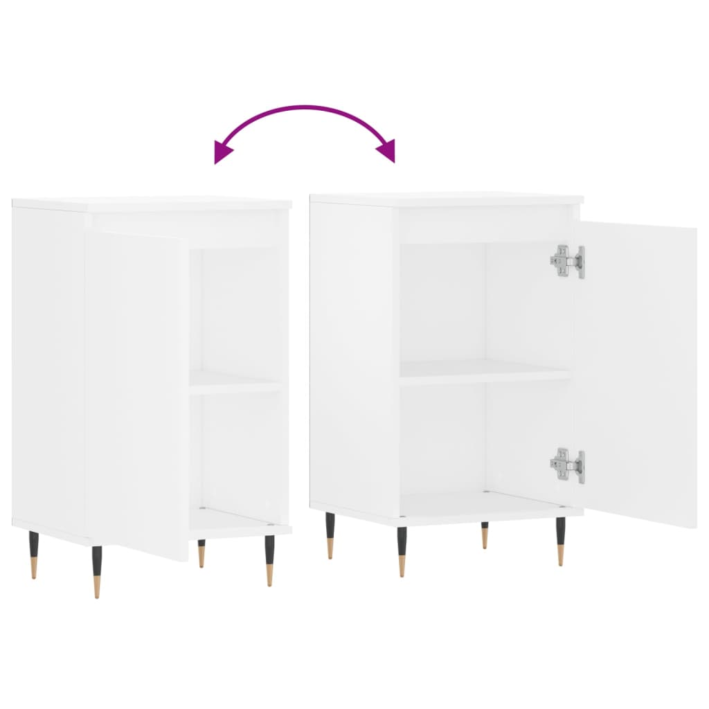 vidaXL Ντουλάπια 2 τεμ. Λευκά 40 x 35 x 70 εκ. από Επεξεργασμένο Ξύλο