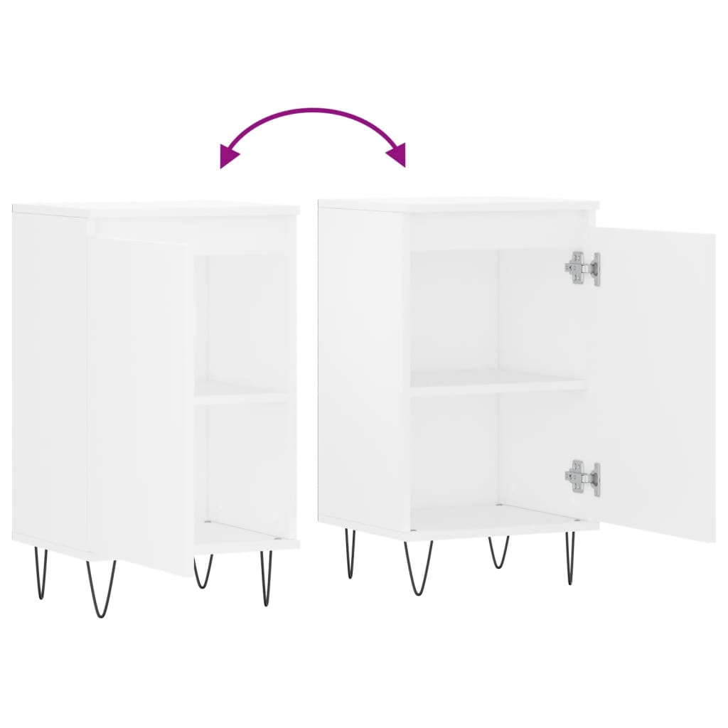 vidaXL Συρταριέρα Λευκή 40 x 35 x 70 εκ. από Επεξεργασμένο Ξύλο