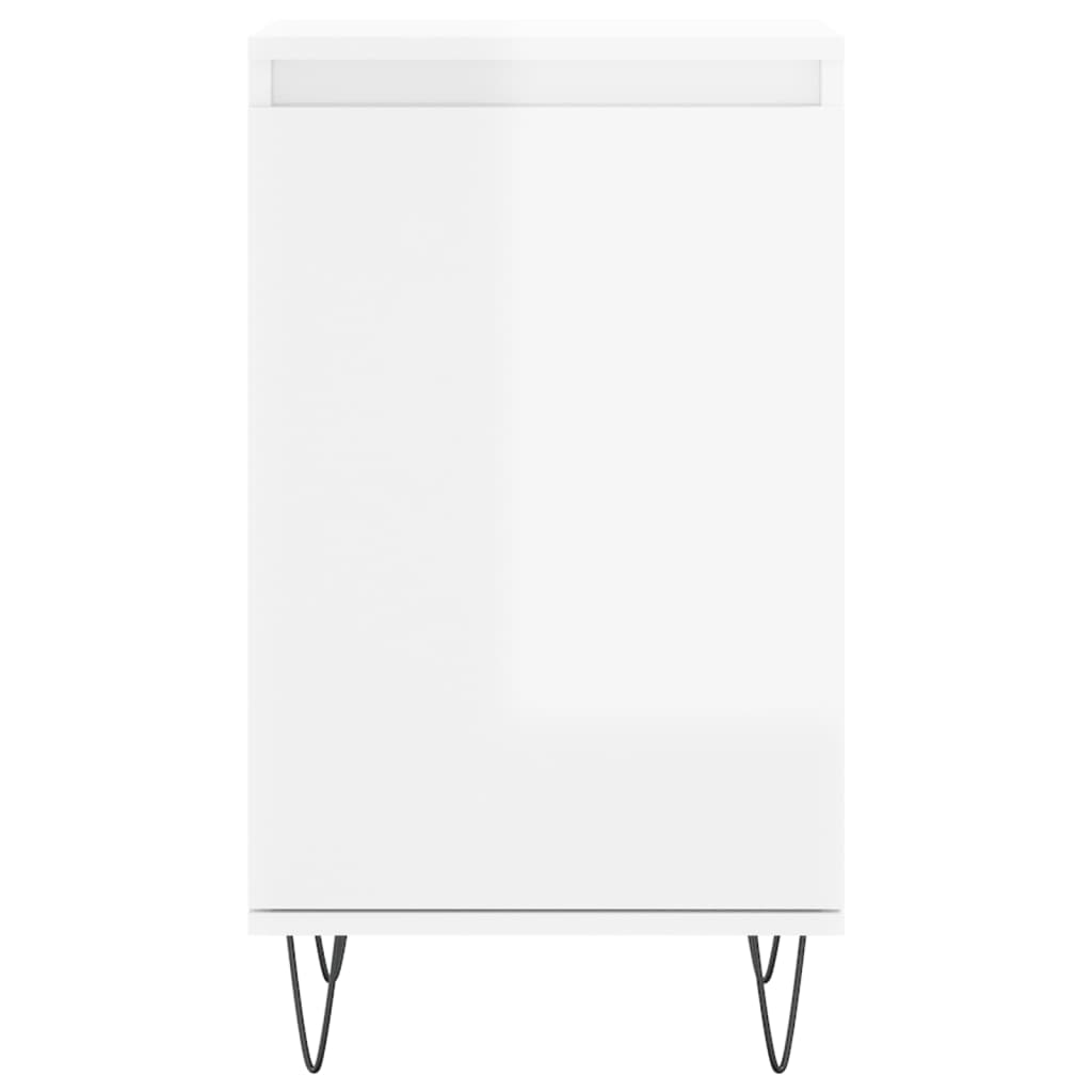 vidaXL Ντουλάπια 2 τεμ. Γυαλιστ. Λευκό 40x35x70 εκ. από Επεξεργ. Ξύλο