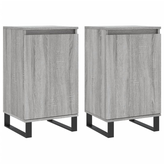 vidaXL Ντουλάπια 2 τεμ. Γκρι Sonoma 40x35x70 εκ. Επεξεργασμένο Ξύλο