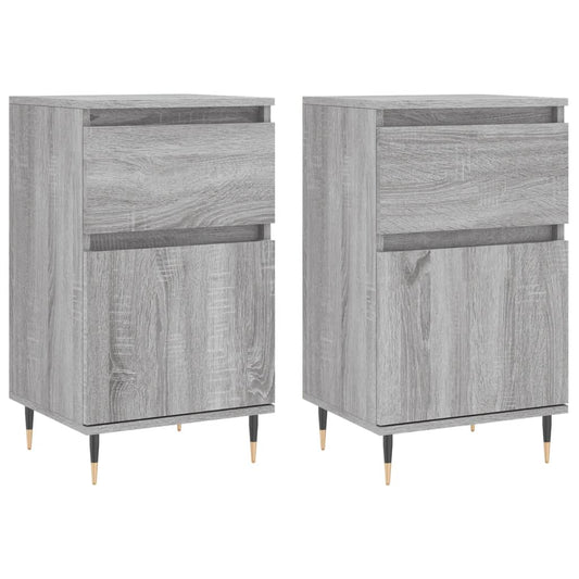 vidaXL Ντουλάπια 2 τεμ. Γκρι Sonoma 40x35x70 εκ. Επεξεργασμένο Ξύλο