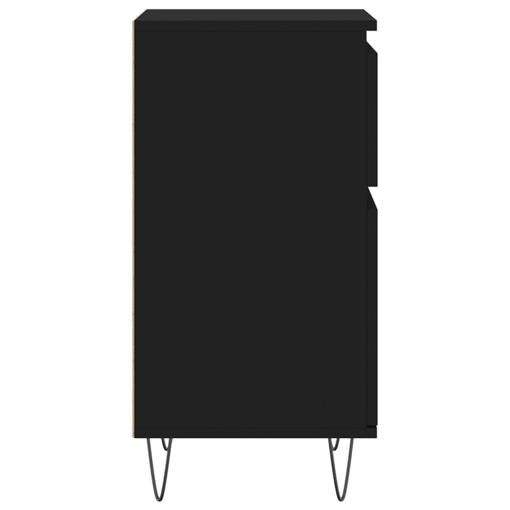 vidaXL Ντουλάπια 2 τεμ. Μαύρα 40 x 35 x 70 εκ. από Επεξεργασμένο Ξύλο