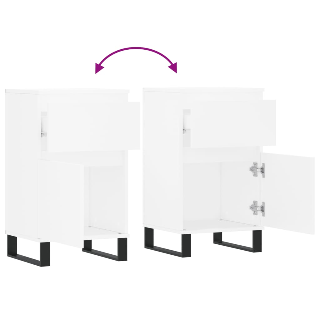 vidaXL Συρταριέρα Λευκή 40 x 35 x 70 εκ. από Επεξεργασμένο Ξύλο