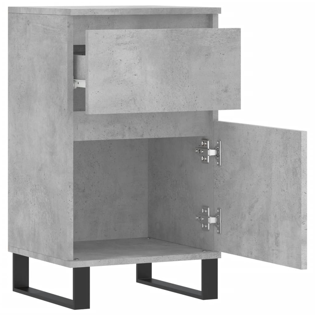 vidaXL Ντουλάπια 2 τεμ. Γκρι Σκυροδ. 40x35x70 εκ. Επεξεργασμένο Ξύλο