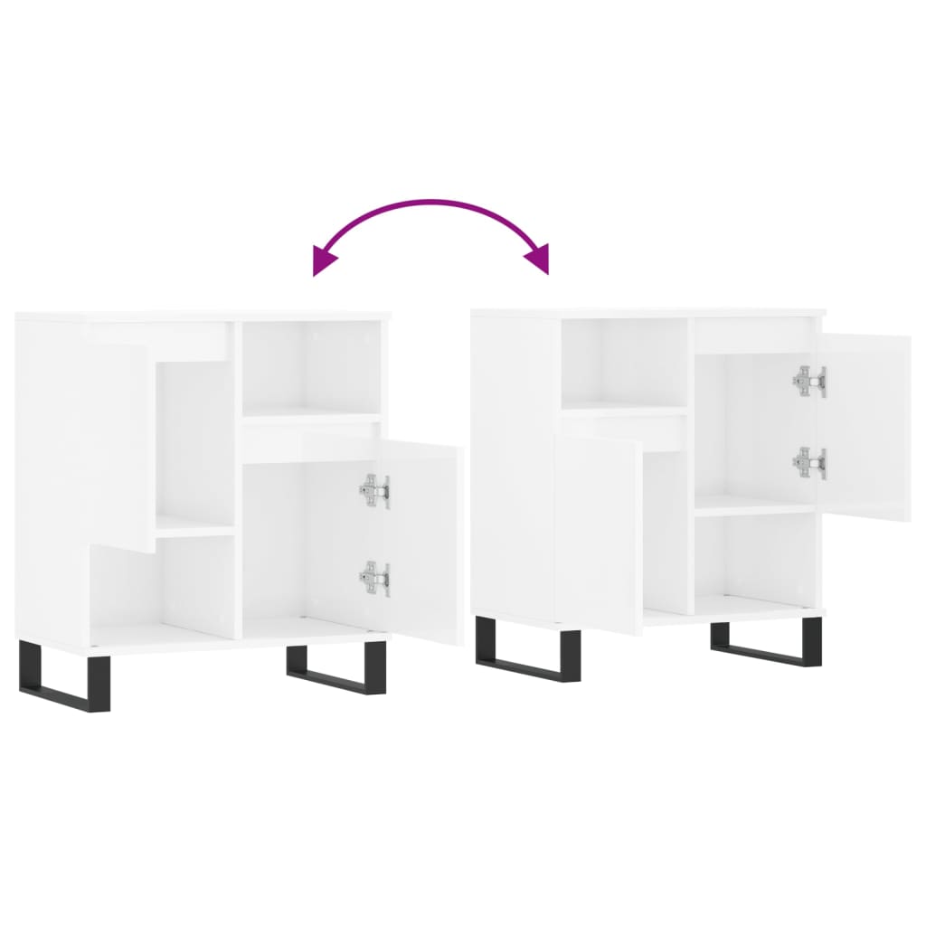 vidaXL Ντουλάπι Γυαλιστερό Λευκό 60x35x70 εκ. από Επεξεργασμένο Ξύλο