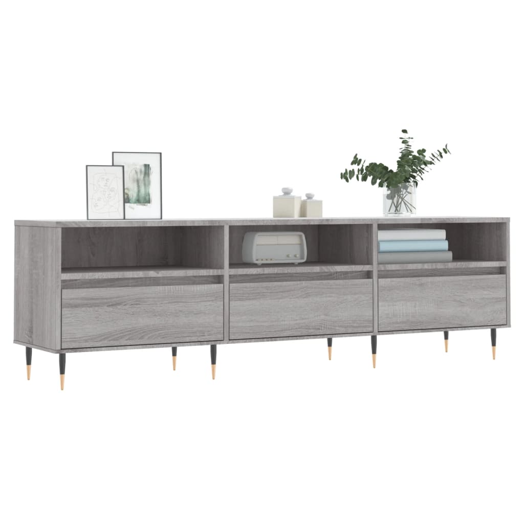 vidaXL Έπιπλο Τηλεόρασης Γκρι Sonoma 150x30x44,5 εκ. από Επεξεργ. Ξύλο