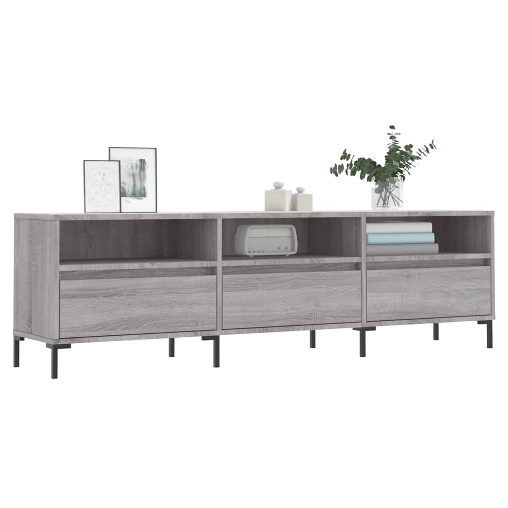 vidaXL Έπιπλο Τηλεόρασης Γκρι Sonoma 150x30x44,5 εκ. από Επεξεργ. Ξύλο