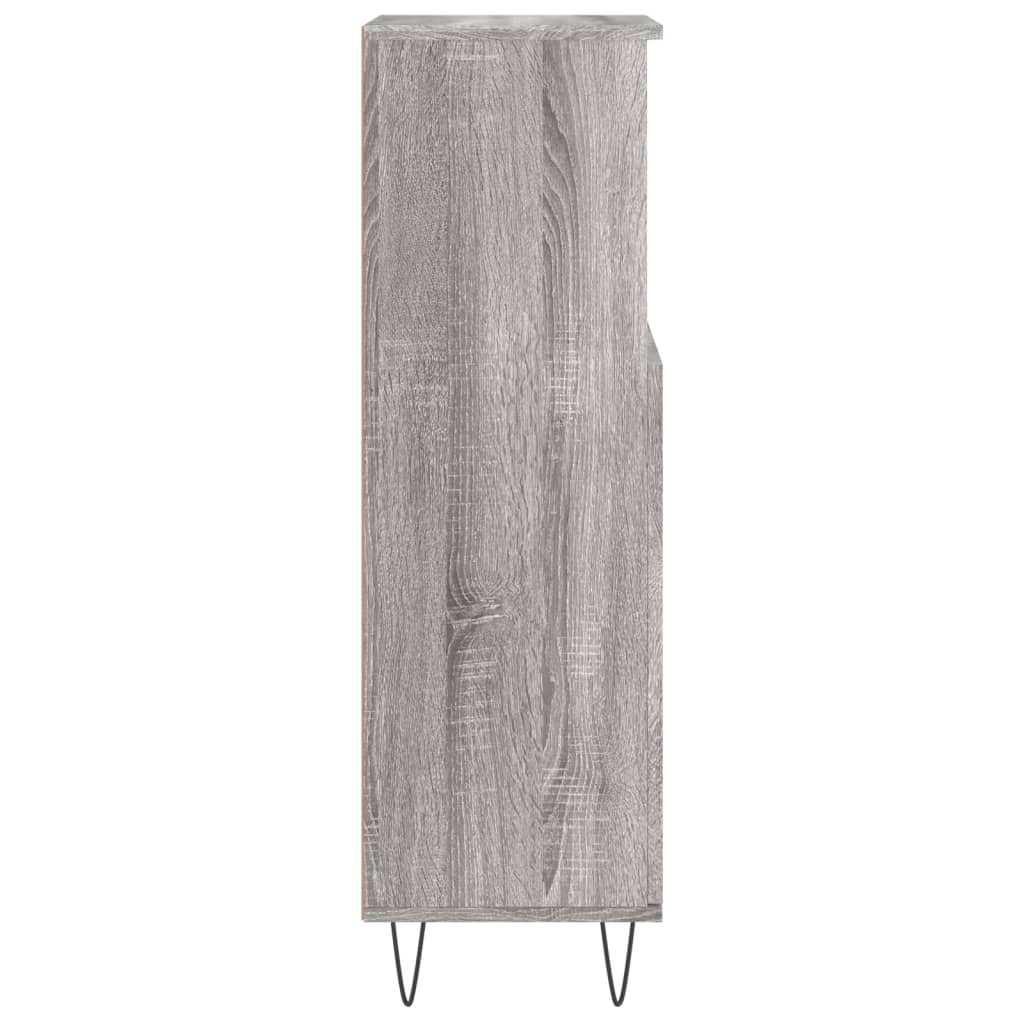 vidaXL Ντουλάπι Μπάνιου Γκρι Sonoma 30x30x100 εκ. Επεξεργασμένο Ξύλο