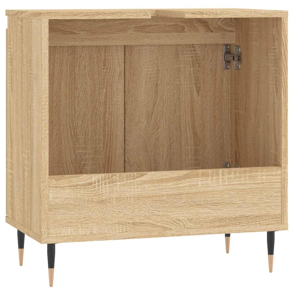 vidaXL Ντουλάπι Μπάνιου Sonoma Δρυς 58 x 33 x 60 εκ. από Επεξεργ. Ξύλο