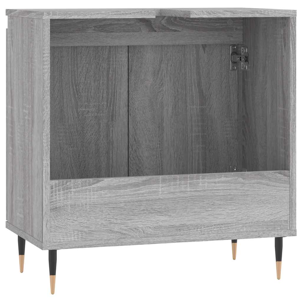 vidaXL Ντουλάπι Μπάνιου Γκρι Sonoma 58 x 33 x 60 εκ. από Επεξεργ. Ξύλο