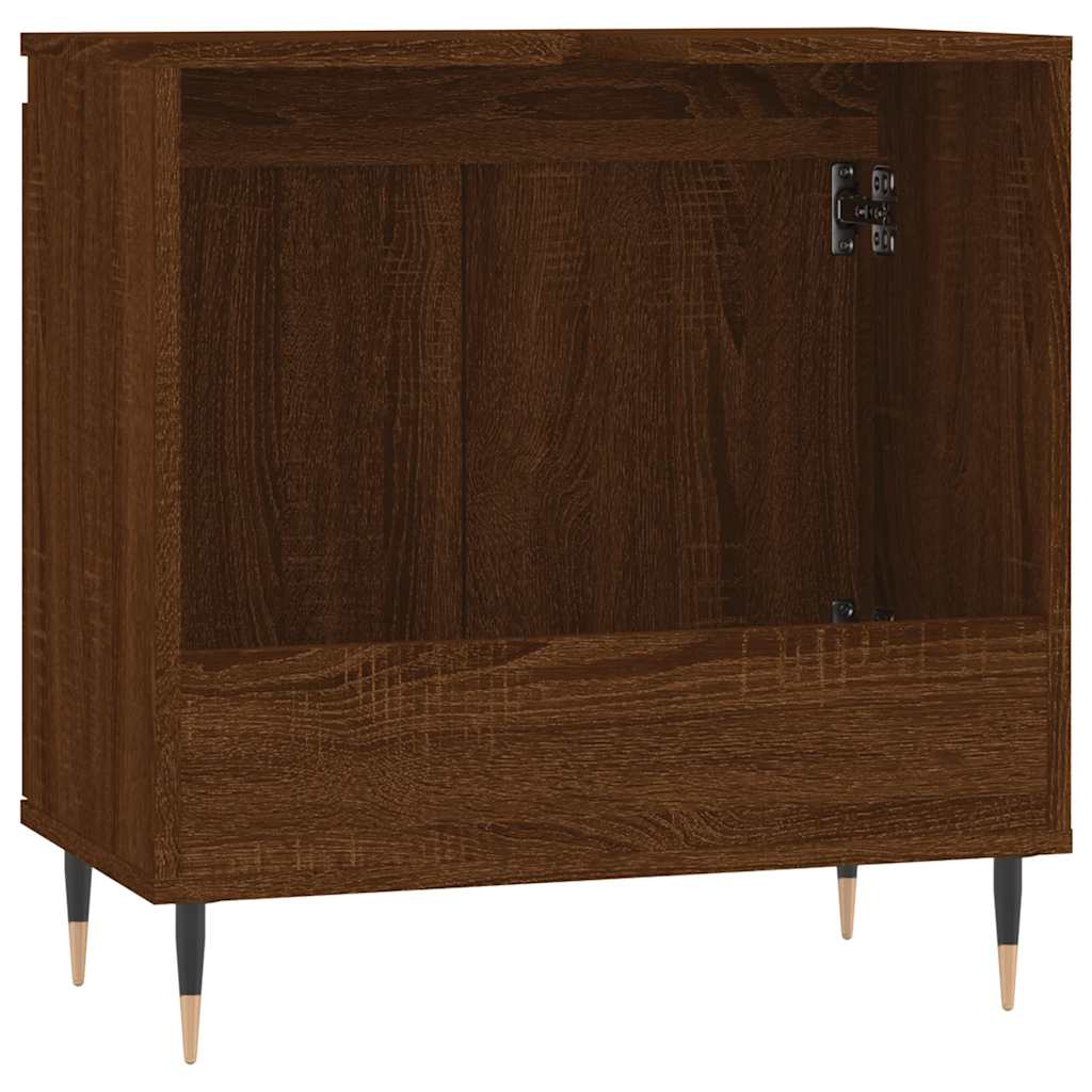 vidaXL Ντουλάπι Μπάνιου Καφέ Δρυς 58 x 33 x 60 εκ. από Επεξεργ. Ξύλο