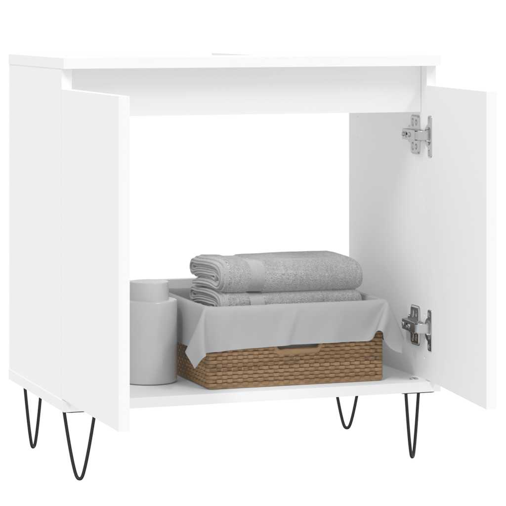 vidaXL Ντουλάπι Μπάνιου Λευκό 58 x 33 x 60 εκ. από Επεξεργασμένο Ξύλο