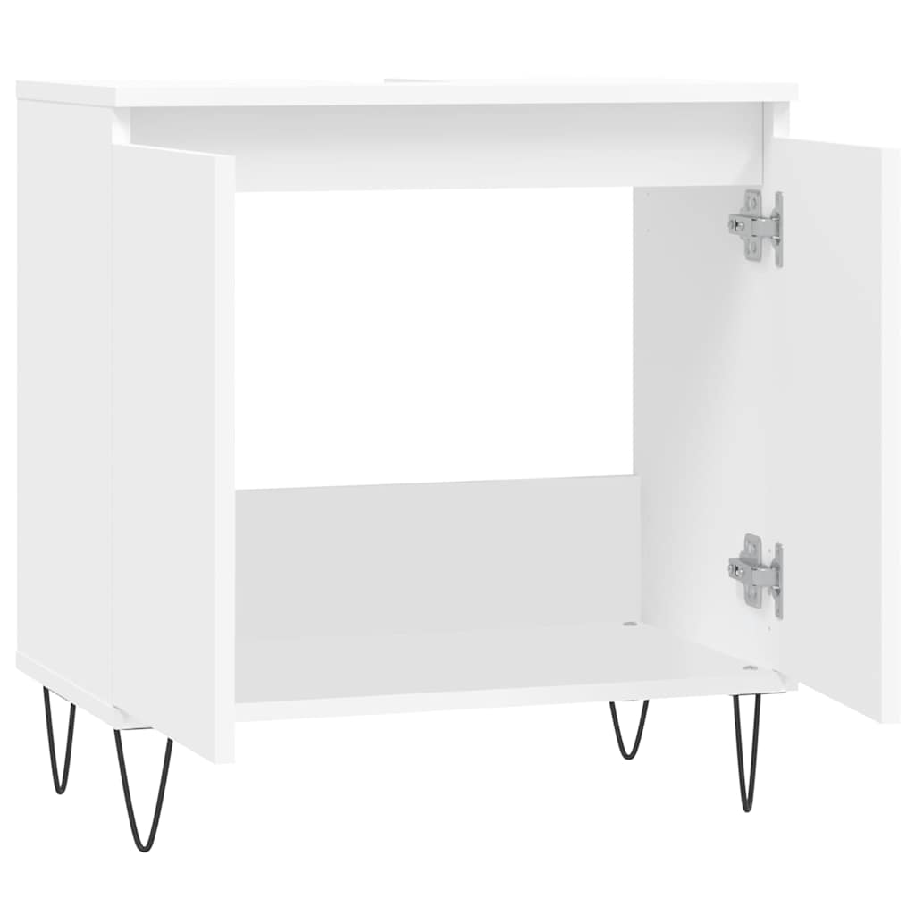 vidaXL Ντουλάπι Μπάνιου Λευκό 58 x 33 x 60 εκ. από Επεξεργασμένο Ξύλο