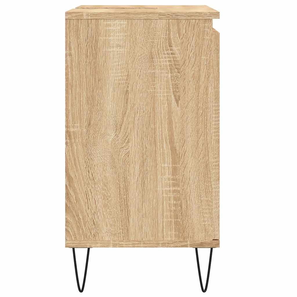 vidaXL Ντουλάπι Μπάνιου Sonoma Δρυς 58 x 33 x 60 εκ. από Επεξεργ. Ξύλο