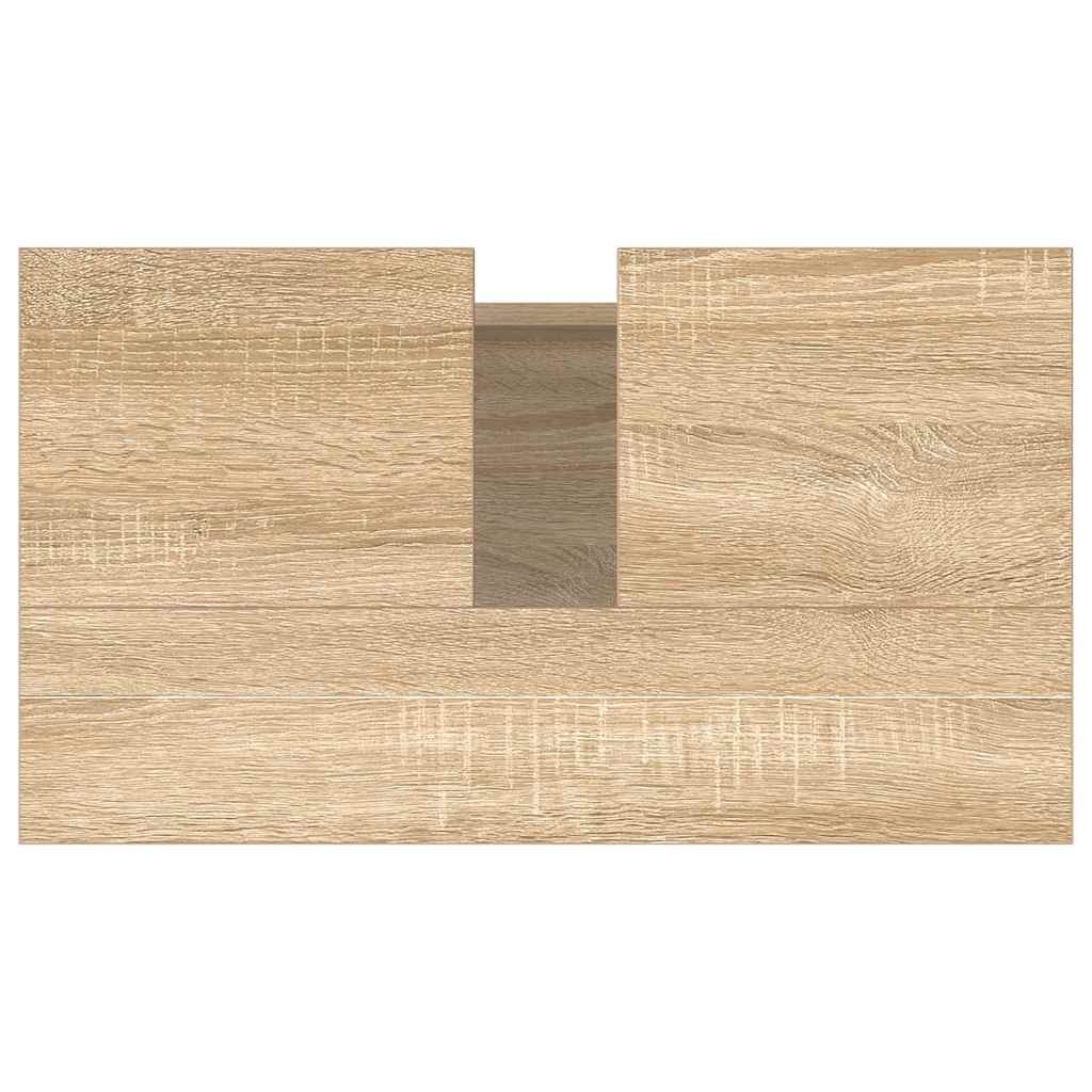 vidaXL Ντουλάπι Μπάνιου Sonoma Δρυς 58 x 33 x 60 εκ. από Επεξεργ. Ξύλο