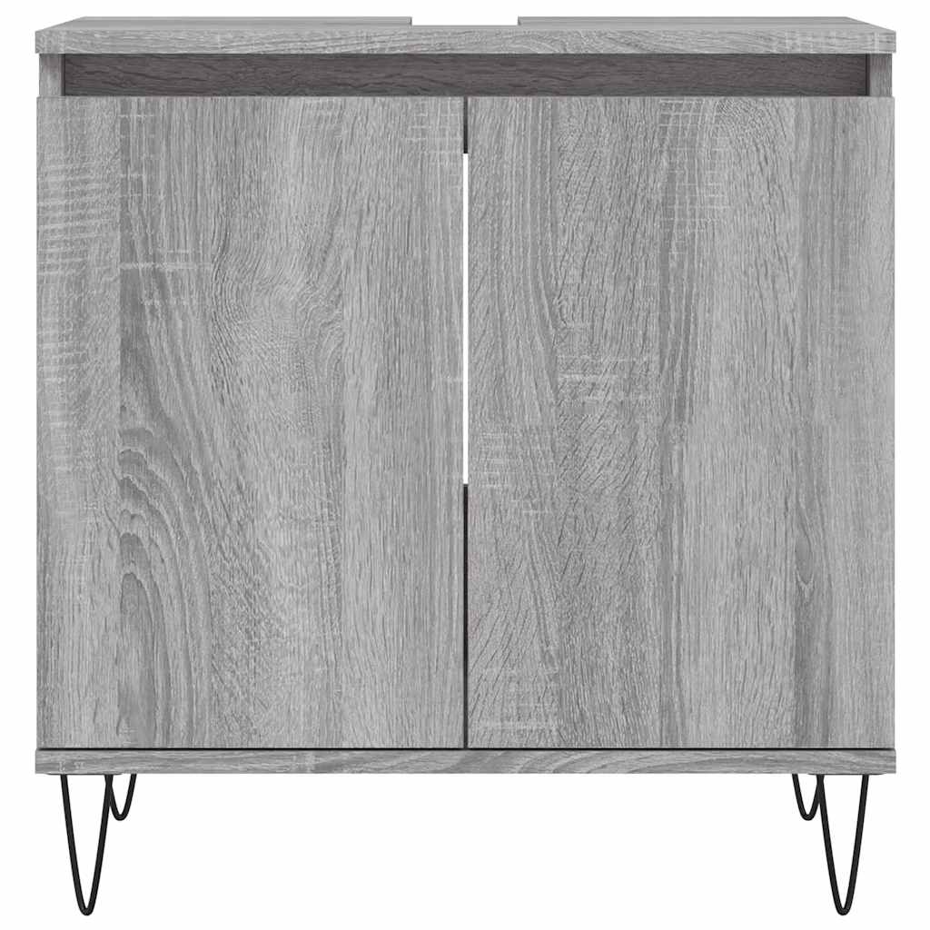 vidaXL Ντουλάπι Μπάνιου Γκρι Sonoma 58 x 33 x 60 εκ. από Επεξεργ. Ξύλο