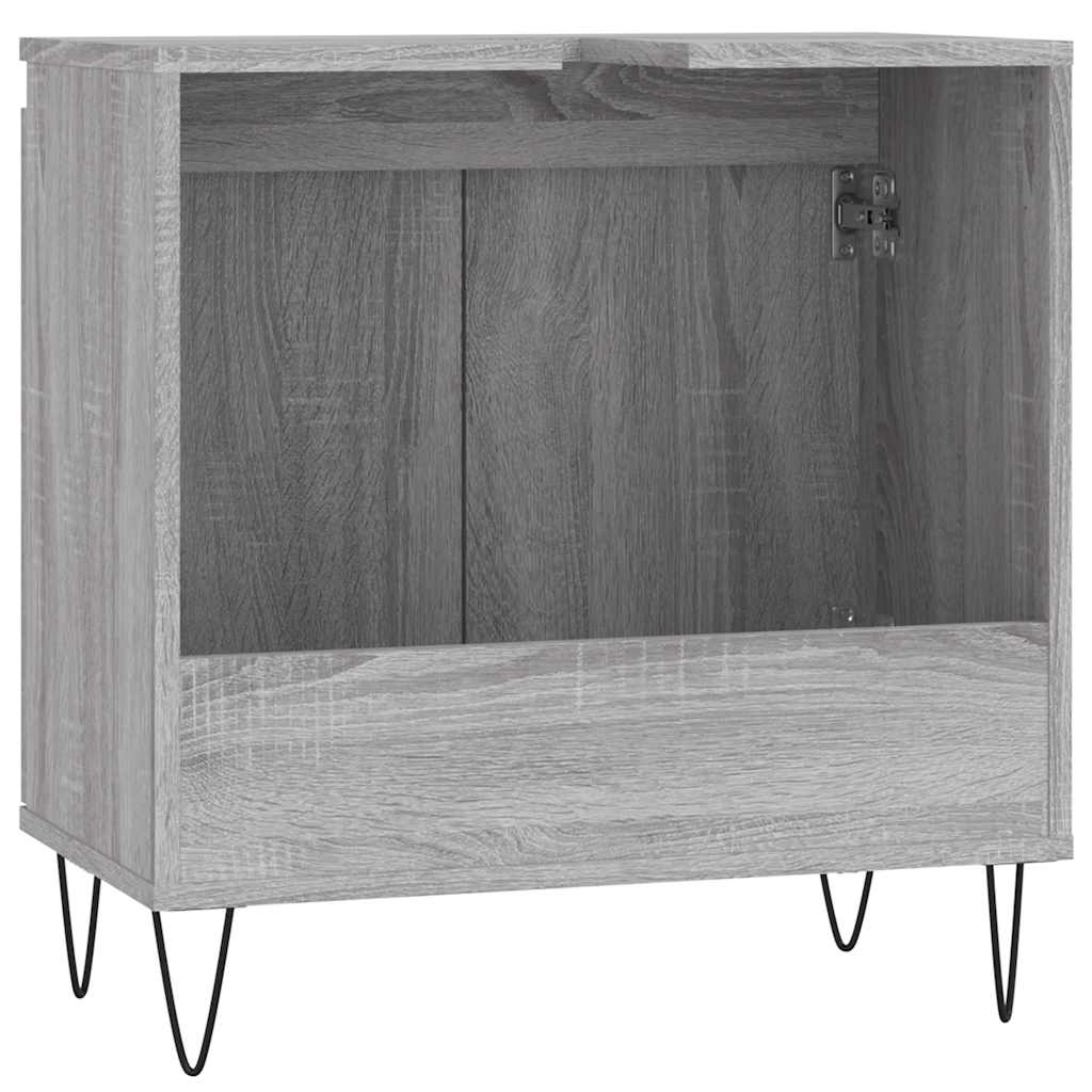 vidaXL Ντουλάπι Μπάνιου Γκρι Sonoma 58 x 33 x 60 εκ. από Επεξεργ. Ξύλο