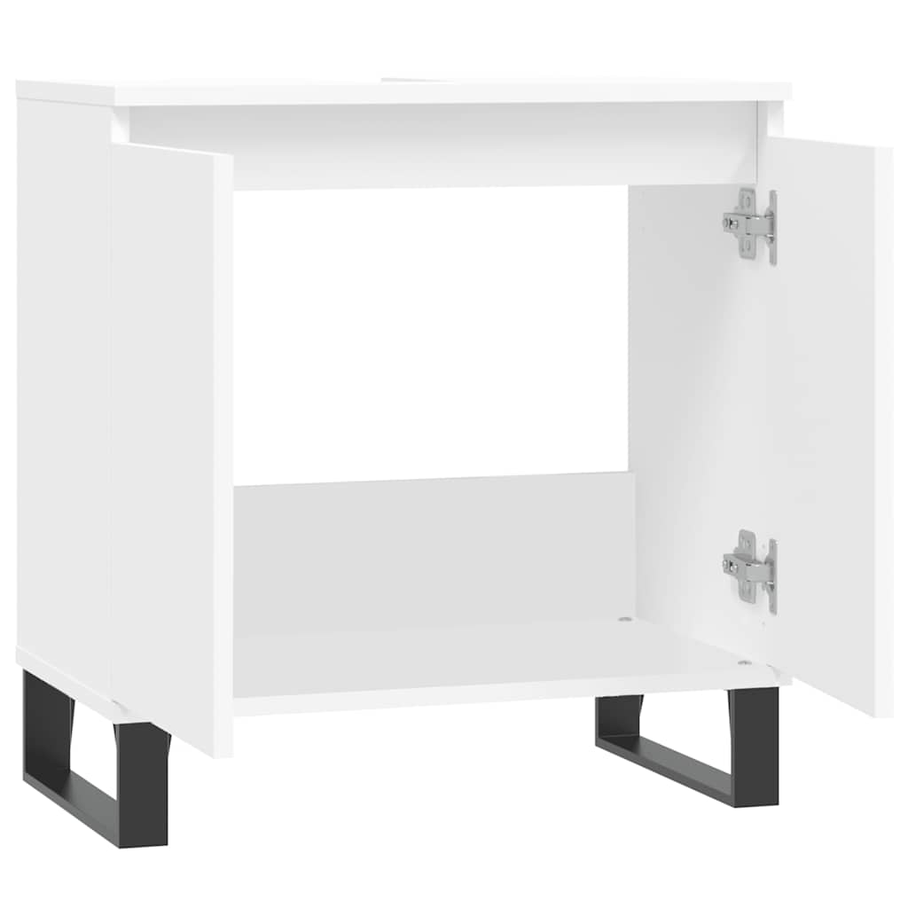 vidaXL Ντουλάπι Μπάνιου Λευκό 58 x 33 x 60 εκ. από Επεξεργασμένο Ξύλο