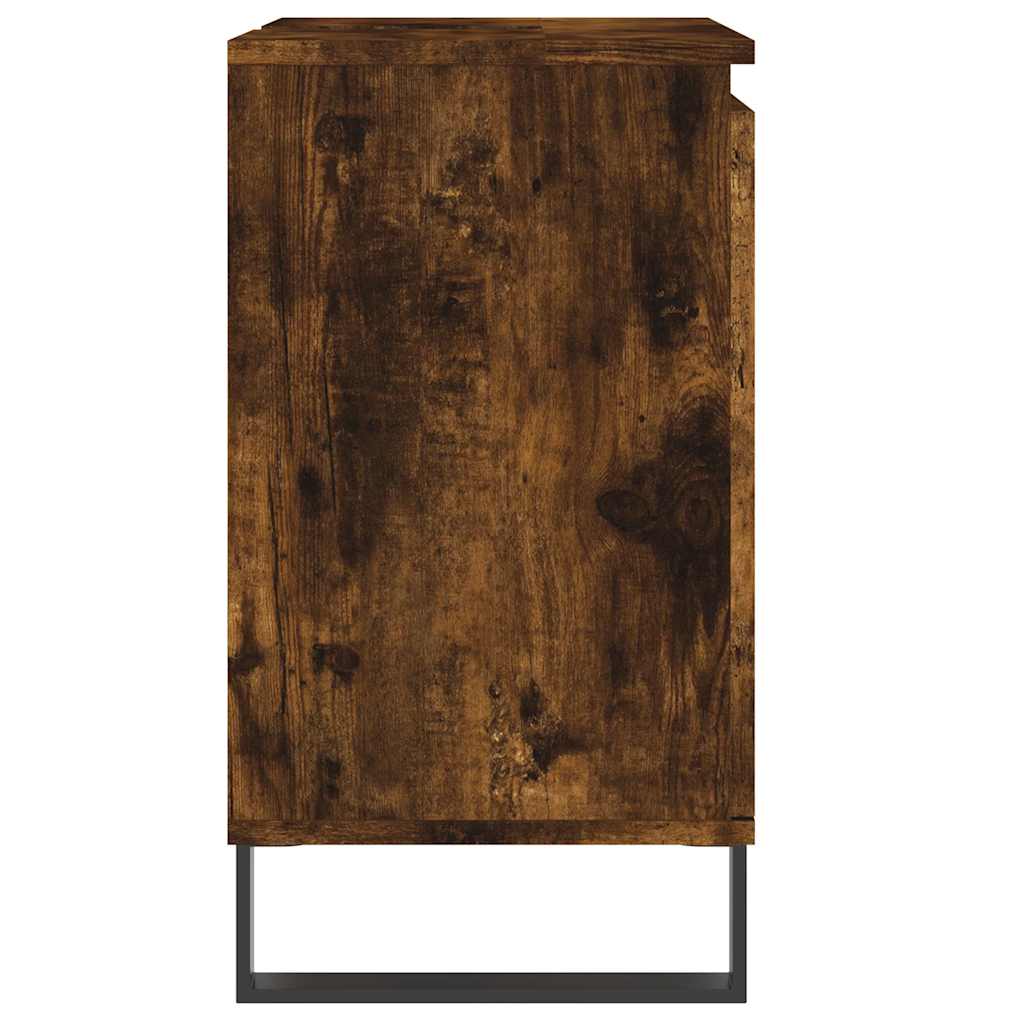 vidaXL Ντουλάπι Μπάνιου Καπνιστή Δρυς 58 x 33 x 60 εκ. Επεξεργ. Ξύλο