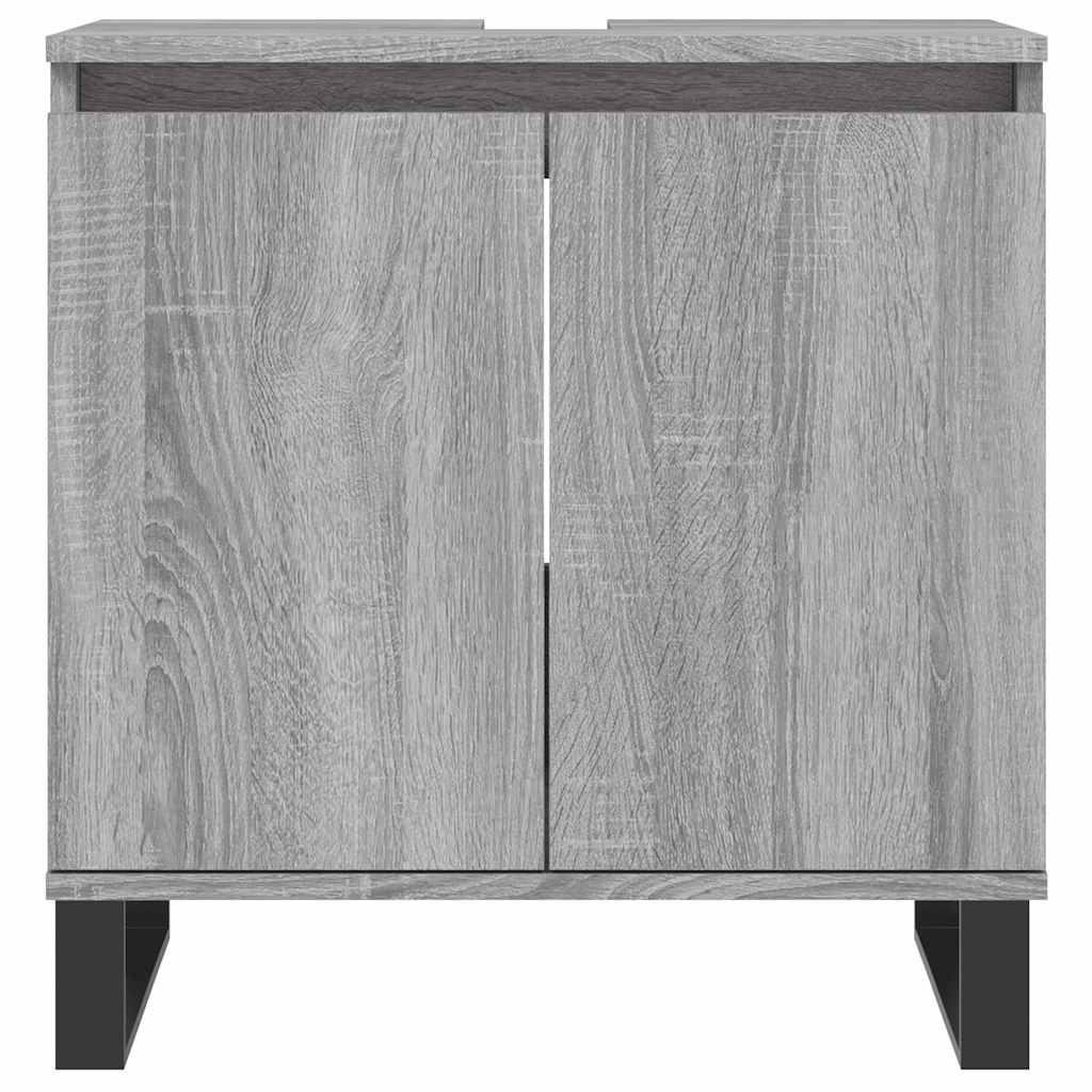 vidaXL Ντουλάπι Μπάνιου Γκρι Sonoma 58 x 33 x 60 εκ. από Επεξεργ. Ξύλο