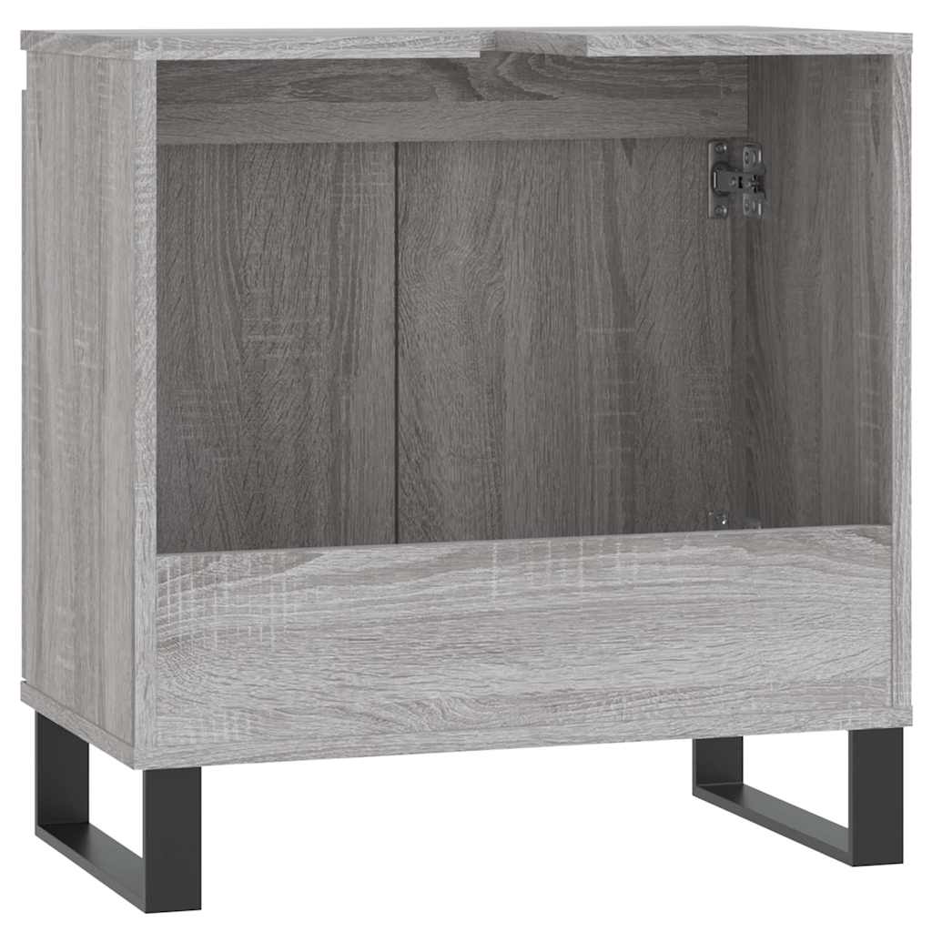 vidaXL Ντουλάπι Μπάνιου Γκρι Sonoma 58 x 33 x 60 εκ. από Επεξεργ. Ξύλο