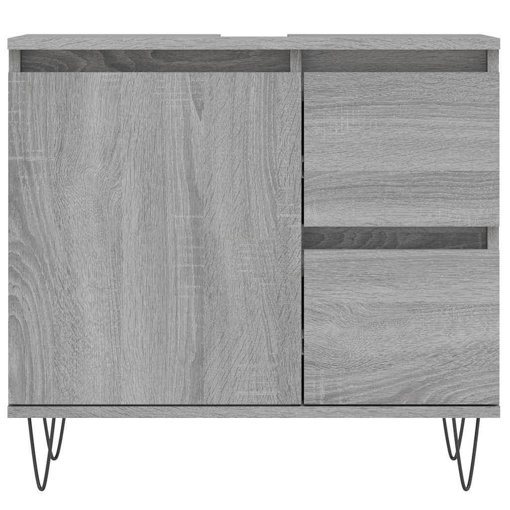 vidaXL Ντουλάπι Μπάνιου Γκρι Sonoma 65x33x60 εκ. Επεξεργασμένο Ξύλο
