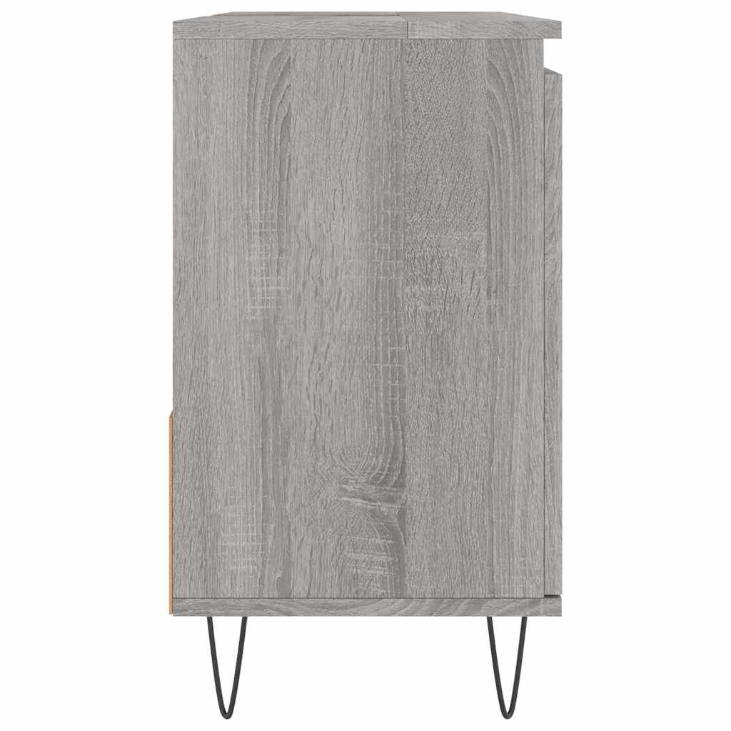 vidaXL Ντουλάπι Μπάνιου Γκρι Sonoma 65x33x60 εκ. Επεξεργασμένο Ξύλο