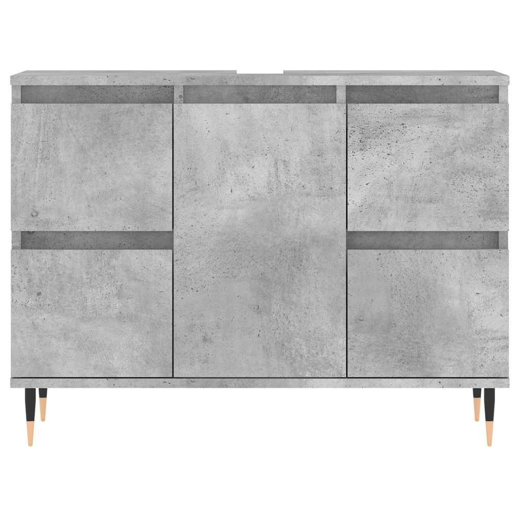 vidaXL Ντουλάπι Μπάνιου Γκρι Σκυροδέματος 80x33x60 εκ. Επεξ. Ξύλο