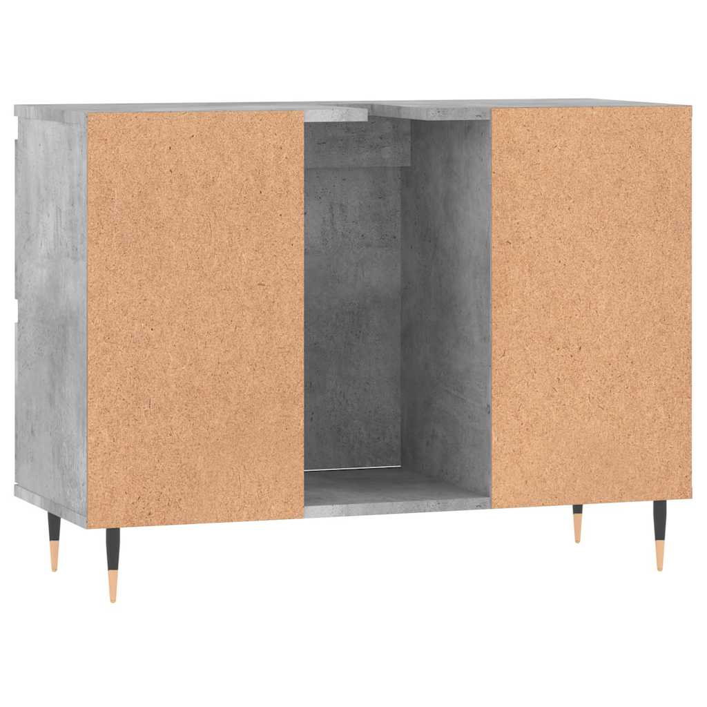vidaXL Ντουλάπι Μπάνιου Γκρι Σκυροδέματος 80x33x60 εκ. Επεξ. Ξύλο
