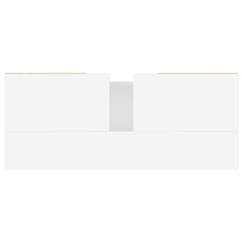 vidaXL Ντουλάπι Μπάνιου Λευκό 80 x 33 x 60 εκ. Επεξεργασμένο Ξύλο
