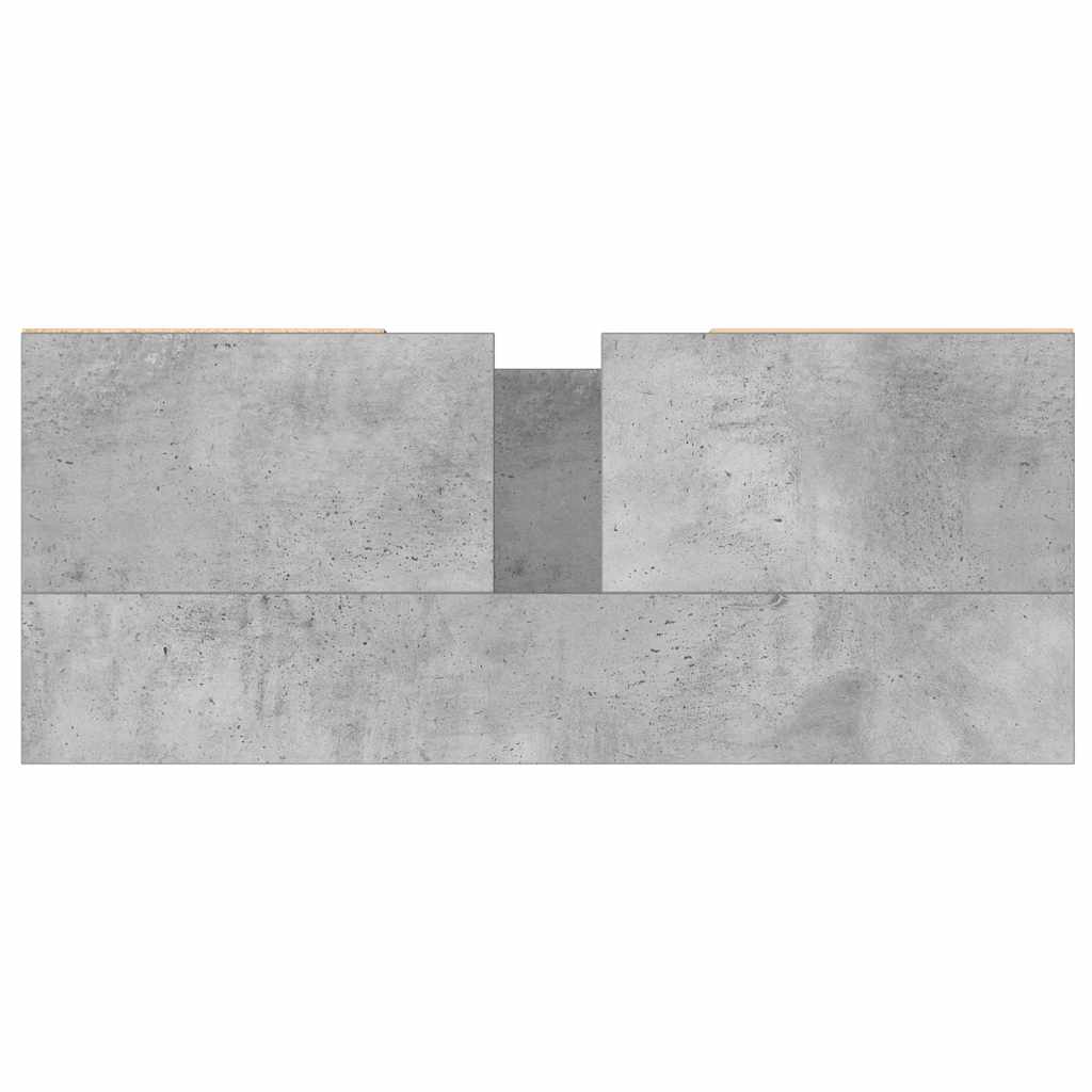 vidaXL Ντουλάπι Μπάνιου Γκρι Σκυροδέματος 80x33x60 εκ. Επεξ. Ξύλο