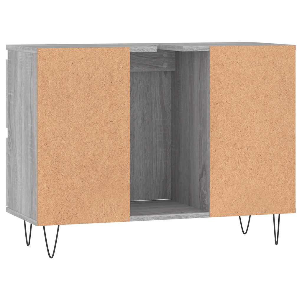 vidaXL Ντουλάπι Μπάνιου Γκρι Sonoma 80 x 33 x 60 εκ. από Επεξεργ. Ξύλο