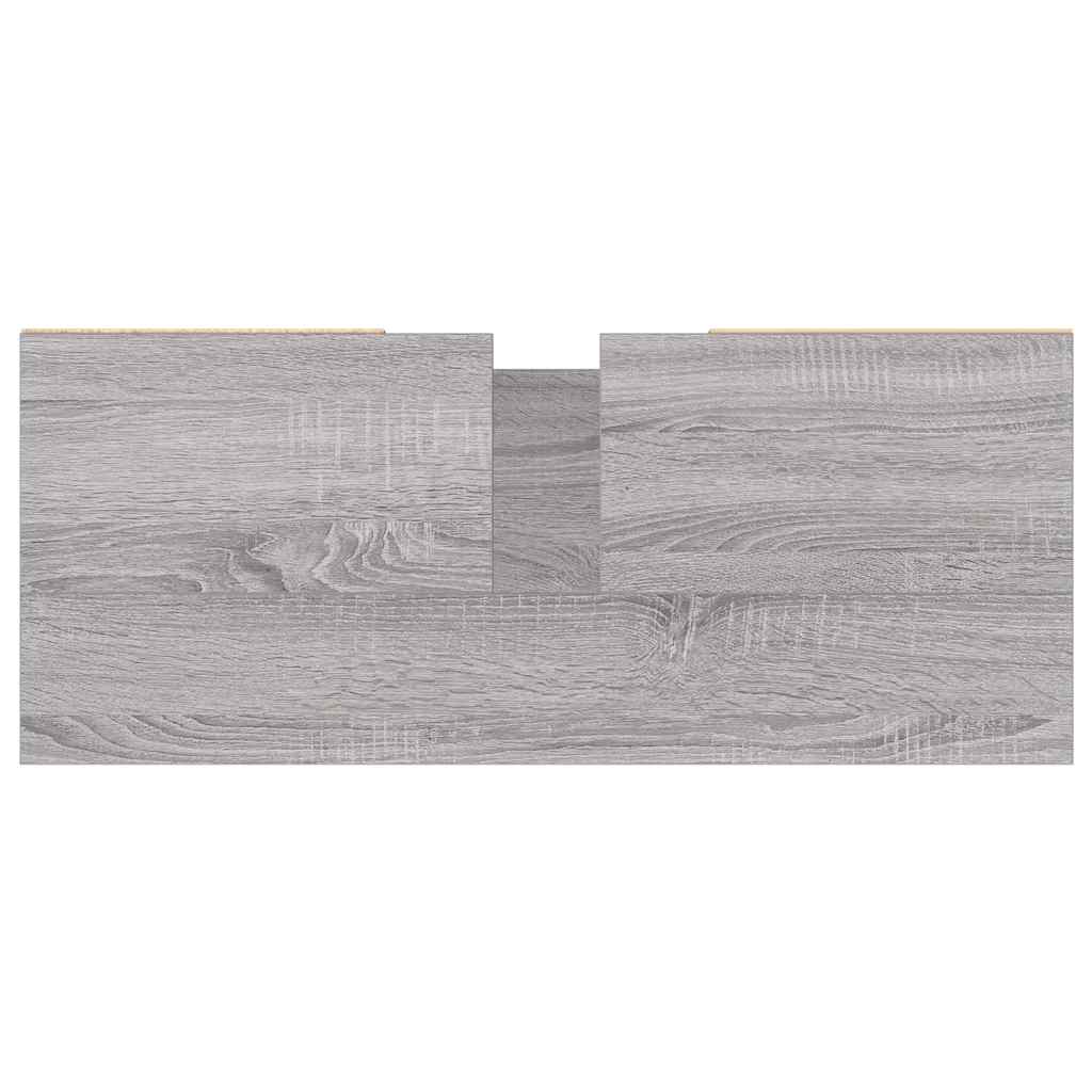 vidaXL Ντουλάπι Μπάνιου Γκρι Sonoma 80 x 33 x 60 εκ. από Επεξεργ. Ξύλο