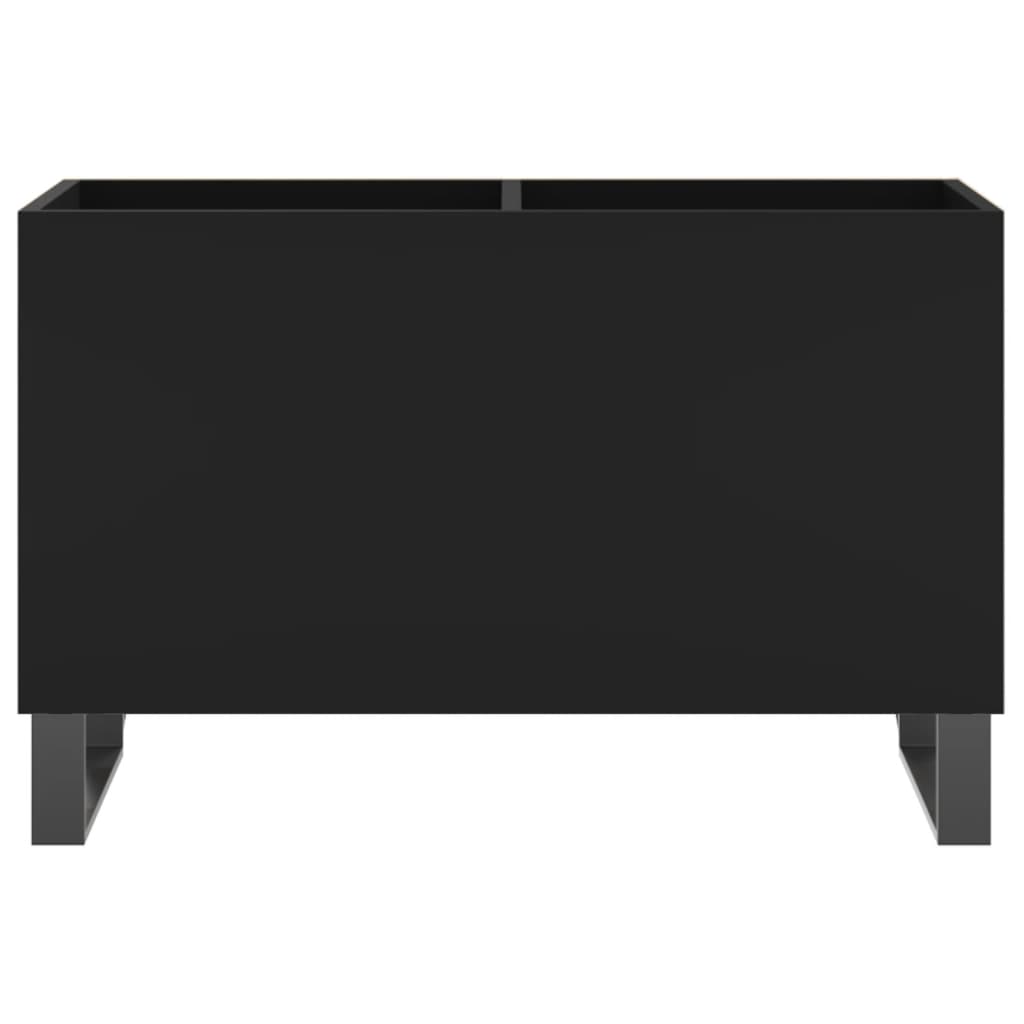 vidaXL Δισκοθήκη Μαύρη 74,5 x 38 x 48 εκ. από Επεξεργασμένο Ξύλο