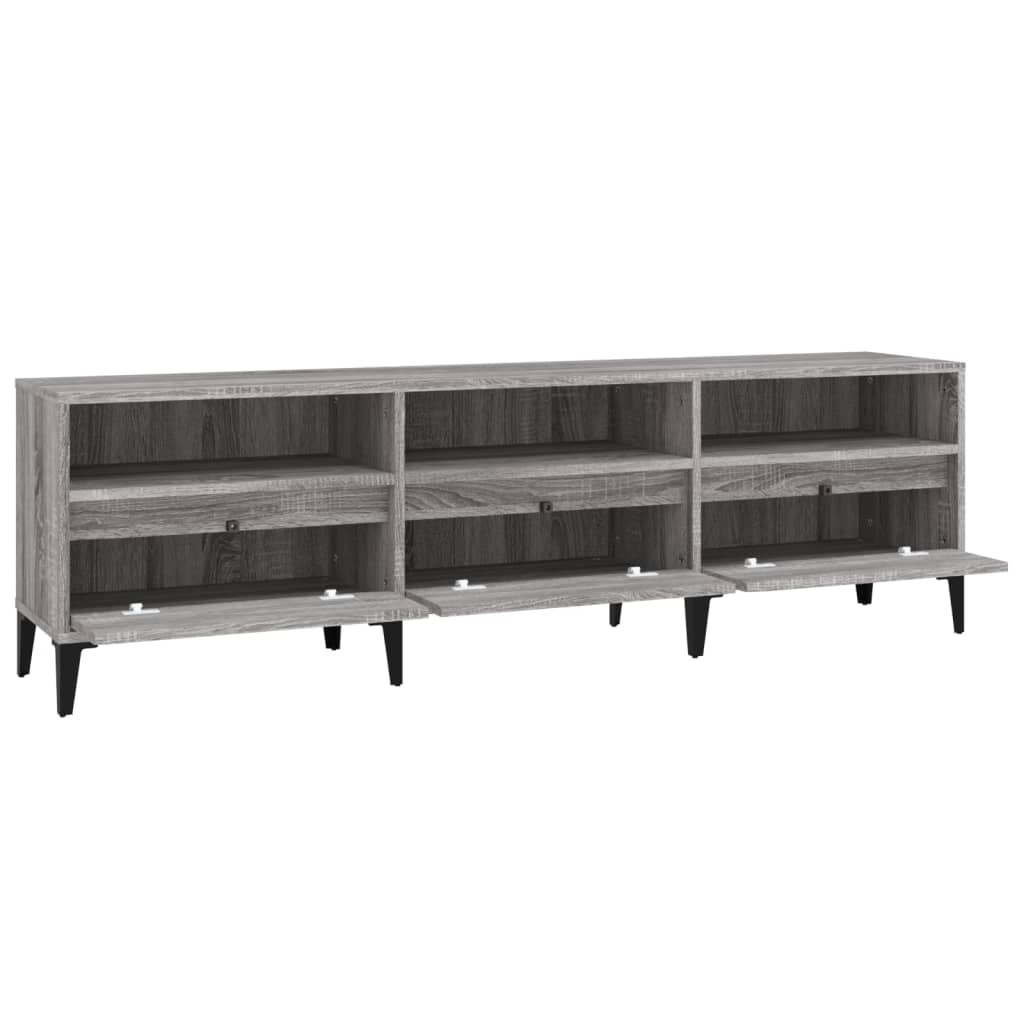 vidaXL Έπιπλο Τηλεόρασης Γκρι Sonoma 150x30x44,5 εκ. από Επεξεργ. Ξύλο