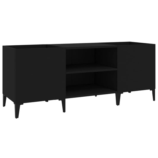 vidaXL Έπιπλο Δίσκων Μαύρο 121 x 38 x 48 εκ. από Επεξεργασμένο Ξύλο