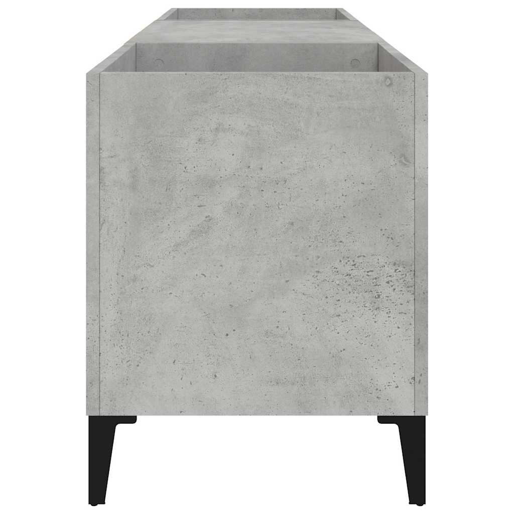 vidaXL Δισκοθήκη Γκρι Σκυροδέματος 121x38x48 εκ. Επεξεργασμένο Ξύλο