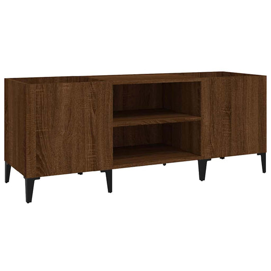 vidaXL Δισκοθήκη Καφέ Δρυς 121 x 38 x 48 εκ. από Επεξεργασμένο Ξύλο