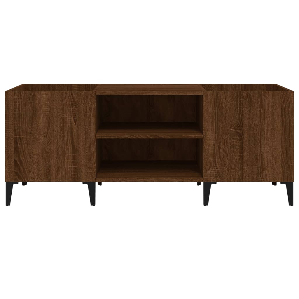 vidaXL Δισκοθήκη Καφέ Δρυς 121 x 38 x 48 εκ. από Επεξεργασμένο Ξύλο