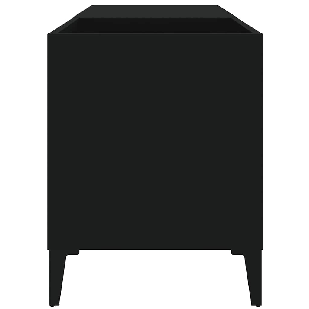 vidaXL Δισκοθήκη Μαύρη 84,5 x 38 x 48 εκ. από Επεξεργασμένο Ξύλο