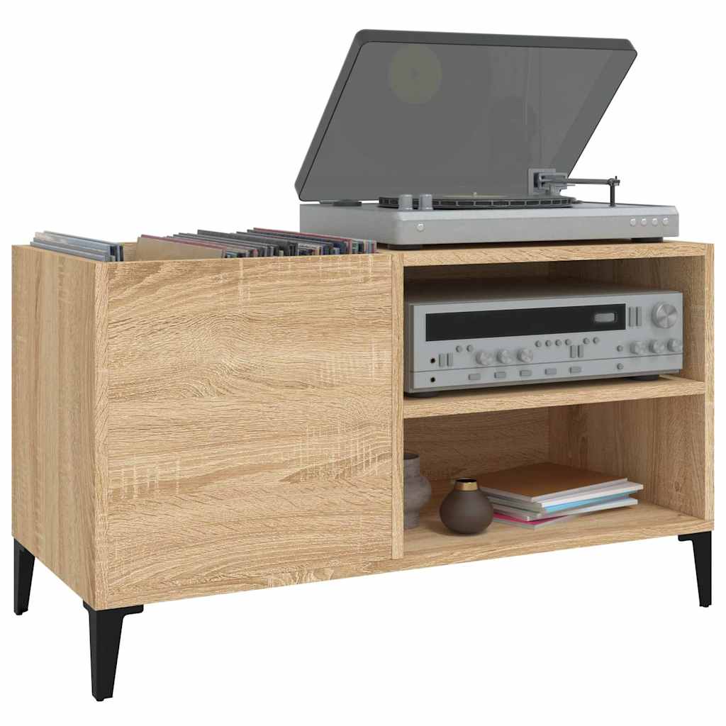 vidaXL Δισκοθήκη Sonoma Δρυς 84,5 x 38 x 48 εκ. από Επεξεργασμένο Ξύλο