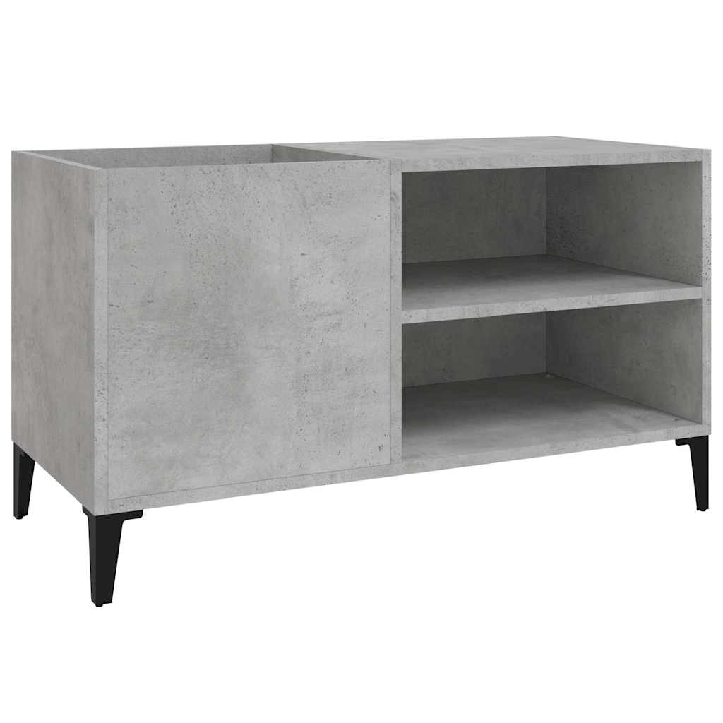 vidaXL Δισκοθήκη Γκρι Σκυροδέματος 84,5x38x48 εκ. Επεξεργασμένο Ξύλο
