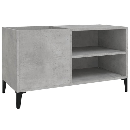 vidaXL Δισκοθήκη Γκρι Σκυροδέματος 84,5x38x48 εκ. Επεξεργασμένο Ξύλο