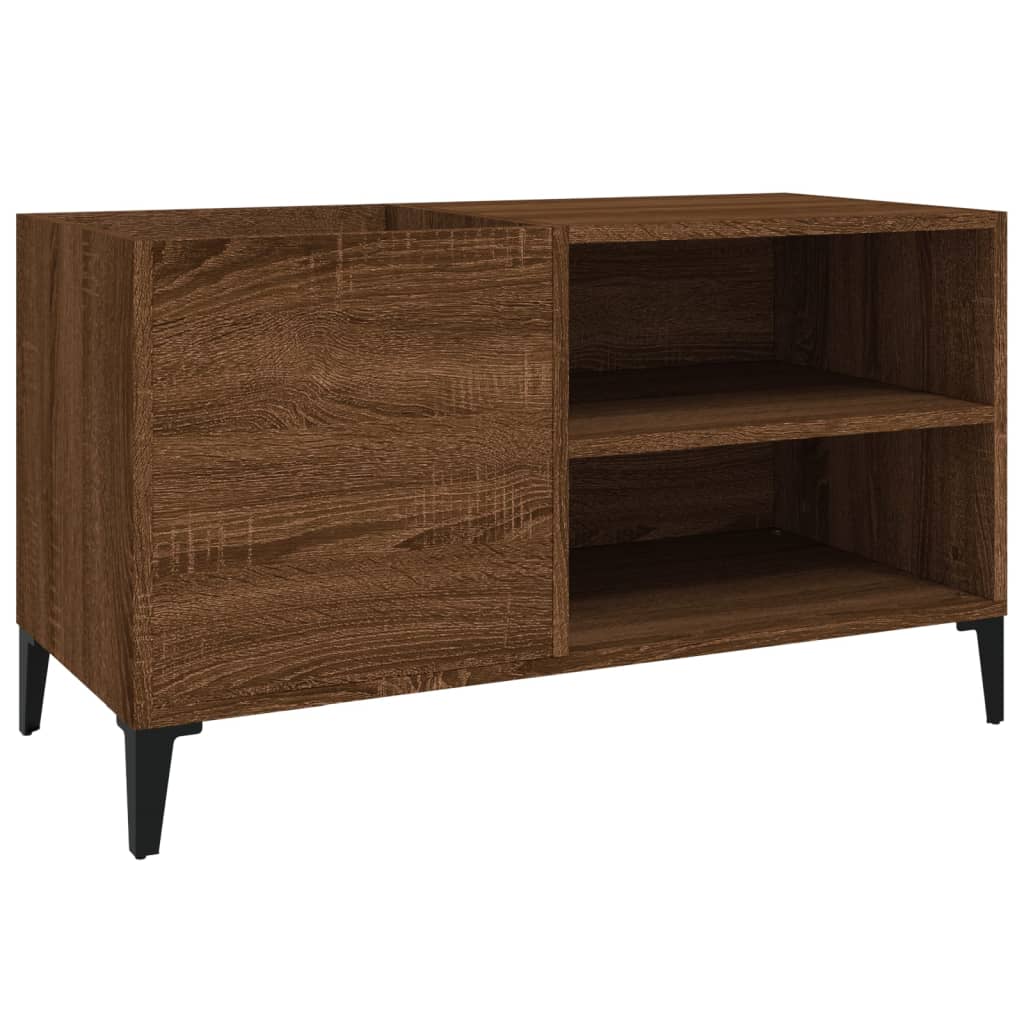 vidaXL Δισκοθήκη Καφέ Δρυς 84,5x38x48 εκ. από Επεξεργασμένο Ξύλο