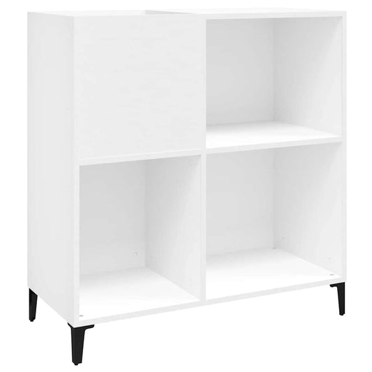 vidaXL Δισκοθήκη Λευκή 84,5 x 38 x 89 εκ. από Επεξεργασμένο Ξύλο